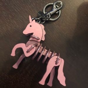 COACH 3D unicorn skeleton keychain